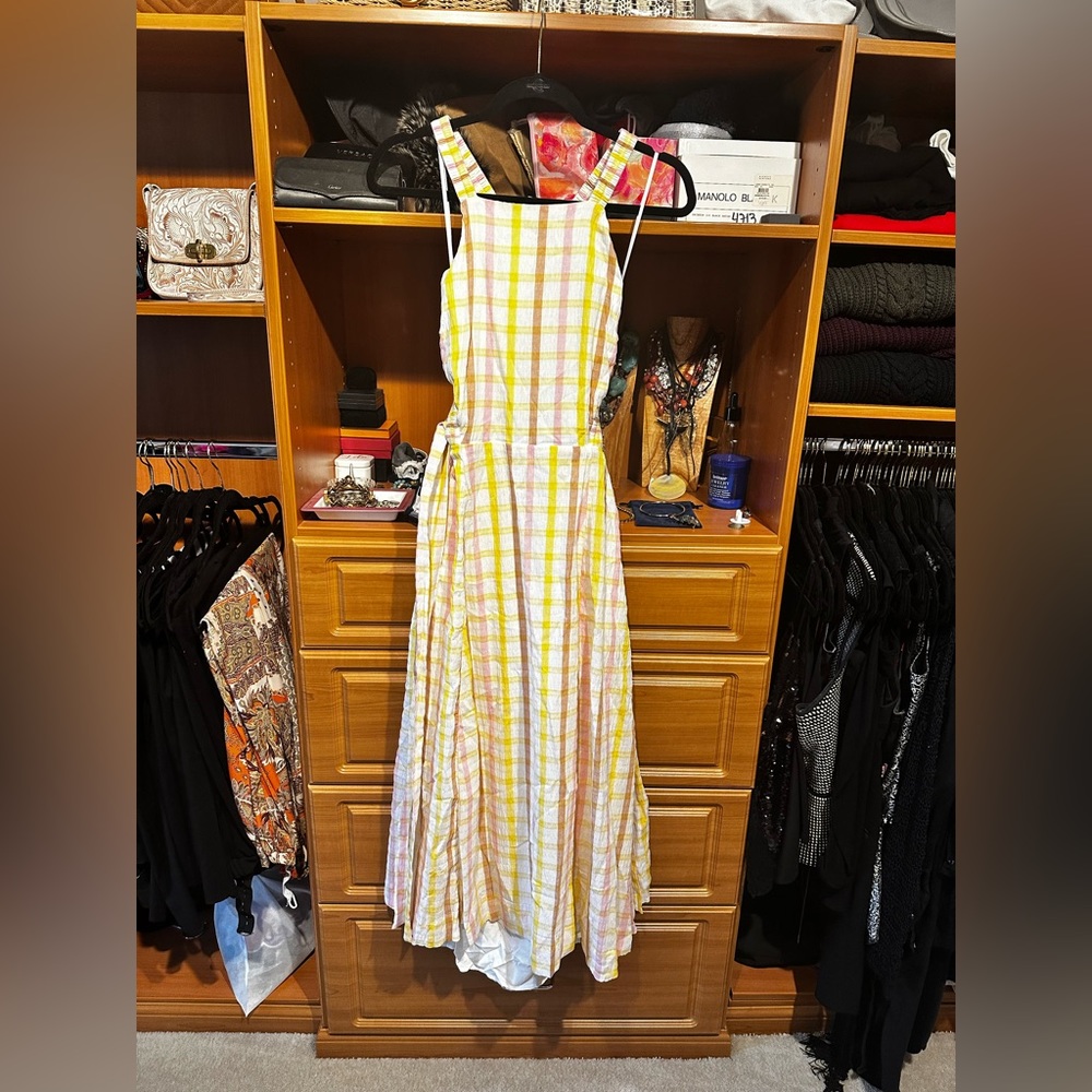 Criss Cross back tie midi dress